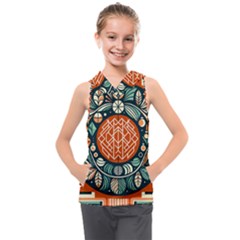 Wreath Deco Christmas Kids  Sleeveless Hoodie by Salmanaz77