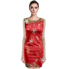 Christmas Ornament Sleeveless Velvet Midi Dress by Salmanaz77