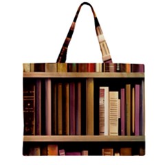 Books Bookshelves Office Fantasy Background Artwork Book Cover Apothecary Book Nook Literature Libra Zipper Mini Tote Bag by Posterlux