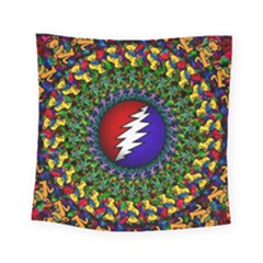 Grateful Dead Bear Pattern Square Tapestry (small) by Maspions