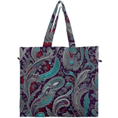 Seamless Pattern Paisley Decorative Canvas Travel Bag by Paksenen