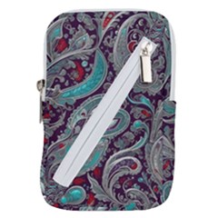 Seamless Pattern Paisley Decorative Belt Pouch Bag (small) by Paksenen