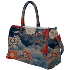 Seamless Pattern Chinoiserie Flowers Duffel Travel Bag by Paksenen