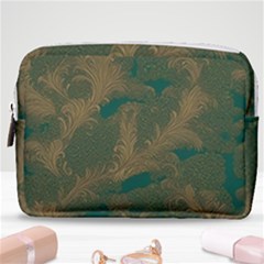 Seamless Pattern Pattern Leaves Make Up Pouch (medium) by Paksenen