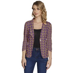 Olimedpurp Women s One-button 3/4 Sleeve Short Jacket by snowwhitegirl