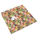 Template Christmas Pattern Wooden Puzzle Square View3