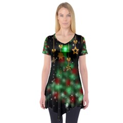 Christmas Star Jewellery Short Sleeve Tunic  by anzea