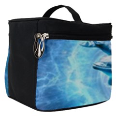 Dolphin Blue Sea Fantasy Make Up Travel Bag (small) by Maspions