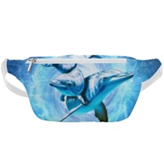 Dolphin Blue Sea Fantasy Waist Bag  by Maspions