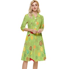 Art Fruits Pattern Classy Knee Length Dress by Maspions