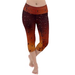 Water Drops, Lui, Amazing Lightweight Velour Capri Yoga Leggings by kyorashop23