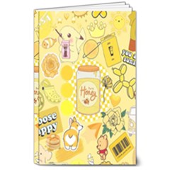 Marillo Pastel Zkt, Aesthetic, Stickers, Yellow 8  X 10  Softcover Notebook by kyorashop23