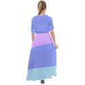 Pastel Colour, Blue, Lilac, Orange, Pastel, Pink, Romance Waist Tie Boho Maxi Dress View2