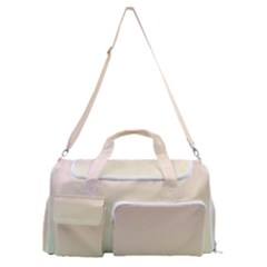 Rainbow Pastel, Purple, Gradient, Light, Led, Pink, Simple Sports Gym Duffle Bag With Shoe Compartment by kyorashop23