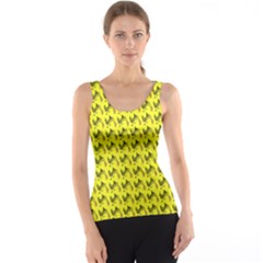 Fern Pattern 2 Yellow Women s Basic Tank Top by snowwhitegirl