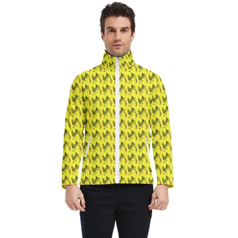 Fern Pattern 2 Yellow Men s Bomber Jacket by snowwhitegirl