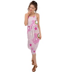 Cheer Bear Pink, Care, Care Bears, Cartoon Waist Tie Cover Up Chiffon Dress by kyorashop23