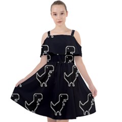 Cute Black, Dinosaur Cut Out Shoulders Dress by kyorashop23