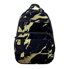 Marble Black, Kiss, Gold, Pretty Carry-on Travel Backpack by kyorashop23