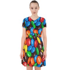 Colorful Candy Background, Close-up Adorable In Chiffon Dress by kyorashop23