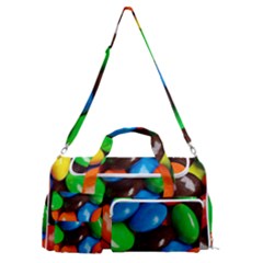 Colorful Candy Background, Close-up Sports Gym Duffle Bag With Shoe Compartment by kyorashop23