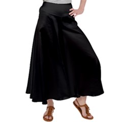 Plain Black Black Women s Satin Palazzo Pants by kyorashop23