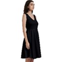 Plain Black Black Sleeveless V-Neck Skater Dress with Pockets View3