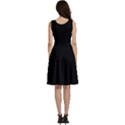 Plain Black Black Sleeveless V-Neck Skater Dress with Pockets View4