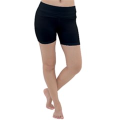 Plain Black Black Lightweight Velour Yoga Shorts by kyorashop23