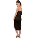 Plain Black Black Waist Tie Cover Up Chiffon Dress View2