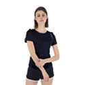 Plain Black Black Back Cut Out Sport T-Shirt View2