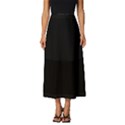 Plain Black Black Classic Midi Chiffon Skirt View1