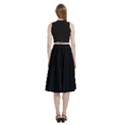 Plain Black Black A-Line Full Circle Midi Skirt With Pocket View4