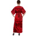 Red Roses , Flowers, Red Roses V-Neck Boho Style Maxi Dress View2