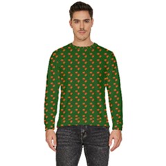 Kawaii Pumpkin Patt Green Men s Fleece Sweatshirt by snowwhitegirl