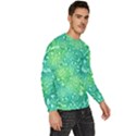 Retro Flower Pattern Design Batik Men s Fleece Sweatshirt View3