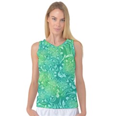 Retro Flower Pattern Design Batik Women s Basketball Tank Top by Posterlux