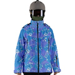 Background Abstract Texture Pattern Men s Zip Ski And Snowboard Waterproof Breathable Jacket by Posterlux