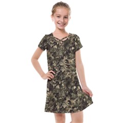 Camouflage Army Survival Uniform Kids  Cross Web Dress by Posterlux