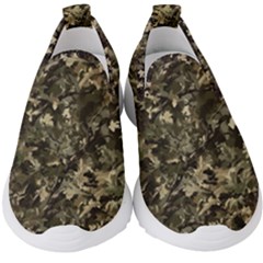 Camouflage Army Survival Uniform Kids  Slip On Sneakers by Posterlux