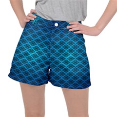 Pattern Texture Geometric Blue Women s Ripstop Shorts by anzea