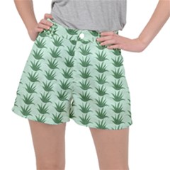 Aloe Plants Pattern Scrapbook Women s Ripstop Shorts by anzea