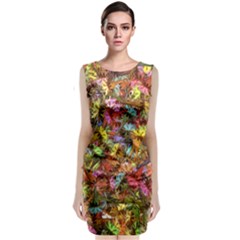 Vivid Cactus Charm Design Pattern Classic Sleeveless Midi Dress by dflcprintsclothing