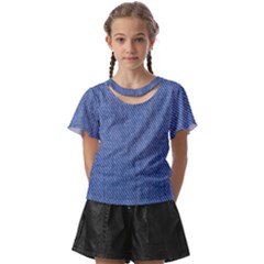 Blue Denim Kids  Front Cut T-shirt by kyorashop23