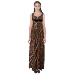 Chocolate Texture, Dark Chocolate Background Empire Waist Maxi Dress by kyorashop23