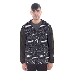 Cryptic Creature Pattern  Men s Hooded Windbreaker by dflcprintsclothing