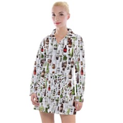 Bottle Chic Print Patterns Women s Long Sleeve Casual Dress by BellaVistaTshirt02