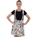 Bottle Chic Print Patterns Velvet Suspender Skater Skirt View1