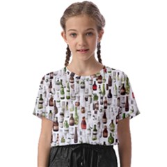 Bottle Chic Print Patterns Kids  Basic T-shirt by BellaVistaTshirt02