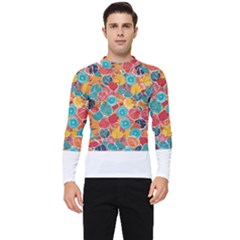 Floral And Leaves Pattern Men s Long Sleeve Rash Guard by BellaVistaTshirt02